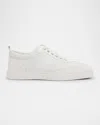 Christian Louboutin Men's Retero Grained Leather Low-top Sneakers In White