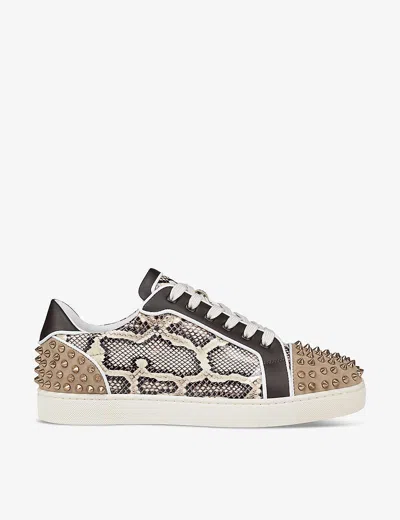 Christian Louboutin Mens Saharienne Seavaste Orlato Flat Leather Low-top Trainers