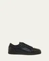 Christian Louboutin Men's Seavaste 2 Jacquard Low-top Sneakers In Black