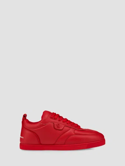 Christian Louboutin Sk Vi Leather Sneakers In Red
