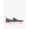 CHRISTIAN LOUBOUTIN PEDRO BOAT COTTON-BLEND LOW-TOP TRAINERS