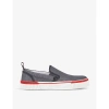 CHRISTIAN LOUBOUTIN CHRISTIAN LOUBOUTIN MEN'S SMOKY PEDRO BOAT COTTON-BLEND LOW-TOP TRAINERS