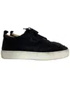 Christian Louboutin Men's Suede Happyrui Spiked Sneaker (authentic Pre-loved) In Black