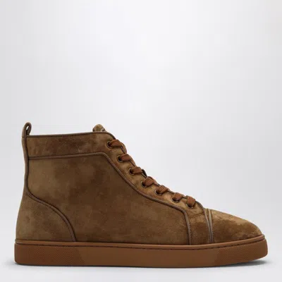 CHRISTIAN LOUBOUTIN MEN'S SUEDE LOUIS HIGH-TOP SNEAKERS