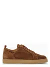 Christian Louboutin Louis Junior Suede Sneakers With Eyelet Detailing