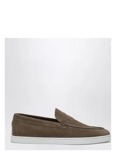 CHRISTIAN LOUBOUTIN MEN'S SUEDE VARSIBOAT BOAT SHOES