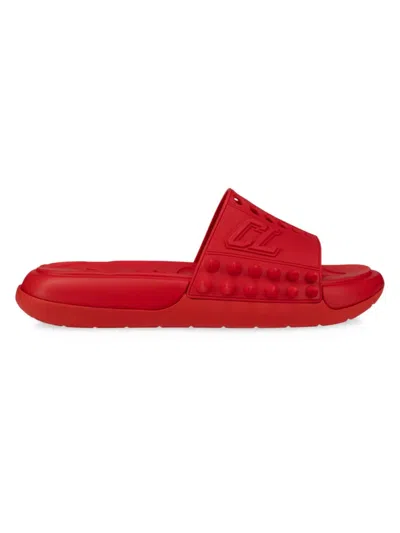 Christian Louboutin Men's Take It Easy Sandals In Red