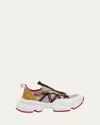 Christian Louboutin Trailnrun Sneakers With Spikes In Wht/tan/khaki