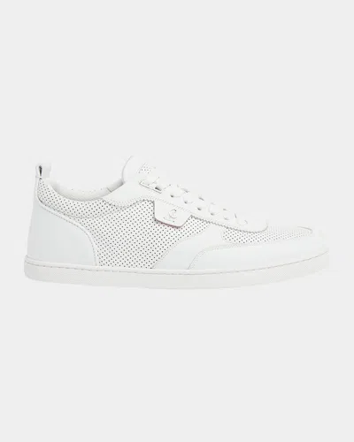 CHRISTIAN LOUBOUTIN MEN'S TUTTI RUI LEATHER LOW-TOP SNEAKERS