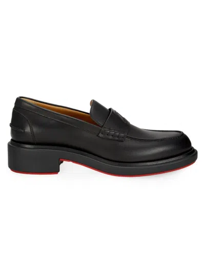 Christian Louboutin Men's Urbino Moc Loafers In Black