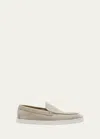 Christian Louboutin Suede Loafers In Goose