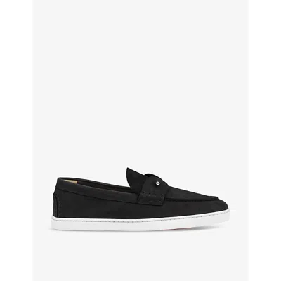 CHRISTIAN LOUBOUTIN CHAMBELIBOAT LEATHER LOW-TOP BOAT SHOES