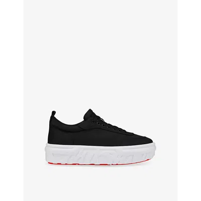 Christian Louboutin Mens Choukario Low-top Woven Trainers Black Eur 41.5 / 7.5 Uk