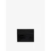 Christian Louboutin Mens Black Mooncrest Embossed Leather Card Holder In Black