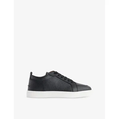 Christian Louboutin Mens Black Rantulow Leather Leather Low-top Trainers Eur 40 / 6 Uk