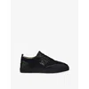 Christian Louboutin Mens Black Retero Leather Low-top Trainers