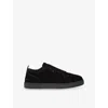Christian Louboutin St. Louis Suede Slip-on Sneakers In Black