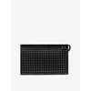 Christian Louboutin Mens Black/gun Metal Funky Leather Cross-body Bag