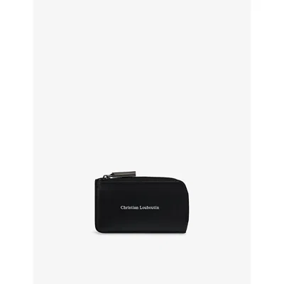 Christian Louboutin Mens Canopy Zipped Leather Card Holder Black
