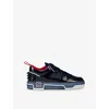 Christian Louboutin Mens Zaffiro Astroloubi Leather Trainers In Blue
