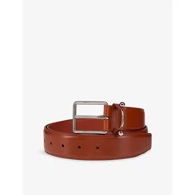 Christian Louboutin Leather Chambeliss Belt In Brown