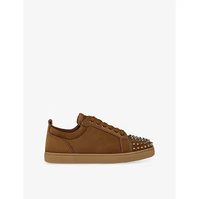 CHRISTIAN LOUBOUTIN MENS RHEA/COLOMBE MET LOUIS JUNIOR SPIKES ORLATO SUEDE SNEAKERS EUR 45 / 11 UK