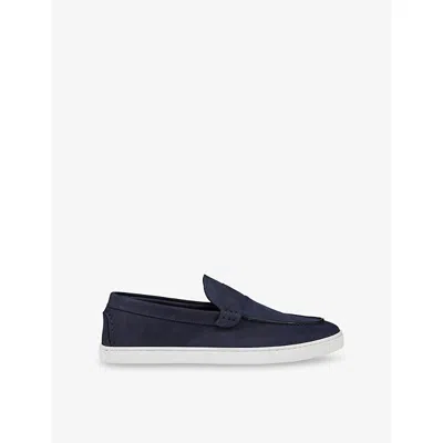 Christian Louboutin Mens Zaffiro Moonboat Suede Loafers Eur 42.5 / 8.5 Uk