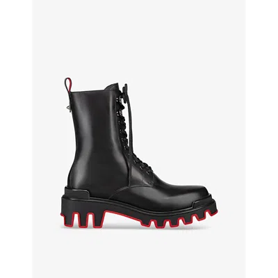 Christian Louboutin Mens Black Trott Dune Alta Uomo Leather Boots