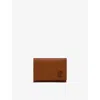 Christian Louboutin Mens Cuoio Mooncrest Compact Grained Leather Wallet In Brown