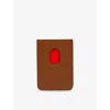 Christian Louboutin Mens  Mooncrest Magsafe Leather Cardholder In Brown