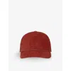 Christian Louboutin Mens Brownie Enky Mooncrest Velvet Corduroy Cap In Brownie