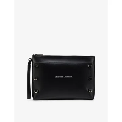 Christian Louboutin Mens Kosmica Leather Pouch Black