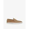Christian Louboutin Mens Moonboat Suede Loafers Lionne Eur 43.5 / 9.5 Uk