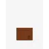 Christian Louboutin Mens Cuoio Mooncrest Grained Leather Card Holder In Brown