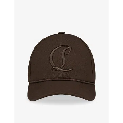 CHRISTIAN LOUBOUTIN MENS MOONCREST AC CANVAS SILEX CAP