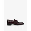 Christian Louboutin Chambelimoc Leather Loafers In Animal Print