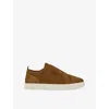 Christian Louboutin St Louis Suede Slip-on Sneakers In Brown