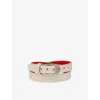 Christian Louboutin Mens  Bettina Doubled Leather Bracelet In Neutral