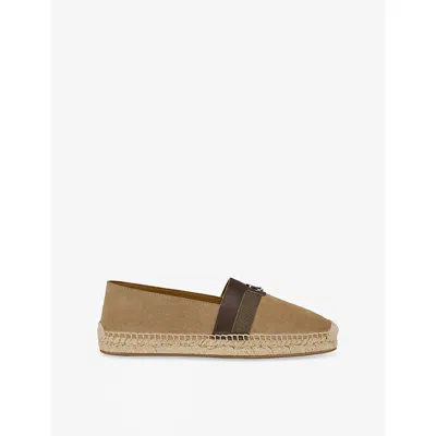 Christian Louboutin Mens Alfarica Flat Suede Espadrilles Version Saharienne Eur 41 / 7 Uk