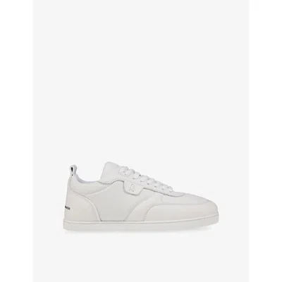 Christian Louboutin Tutti Rui Perforated Leather Sneakers In White