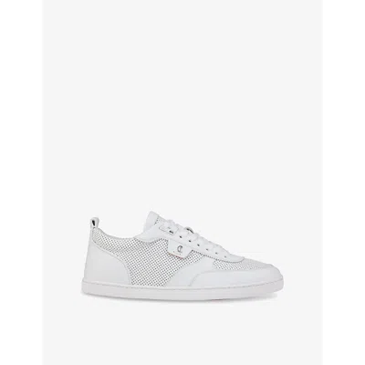 CHRISTIAN LOUBOUTIN MENS TUTTI RUI LEATHER LOW-TOP TRAINERS WHITE EUR 42 / 8 UK