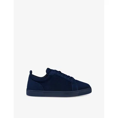 Christian Louboutin Mens Zaffiro Louis Junior Suede Low-top Trainers Eur 43 / 9 Uk