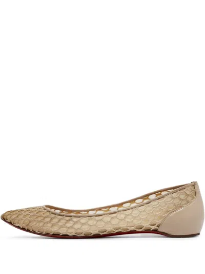 Pre-owned Christian Louboutin Mesh Pointed Flats