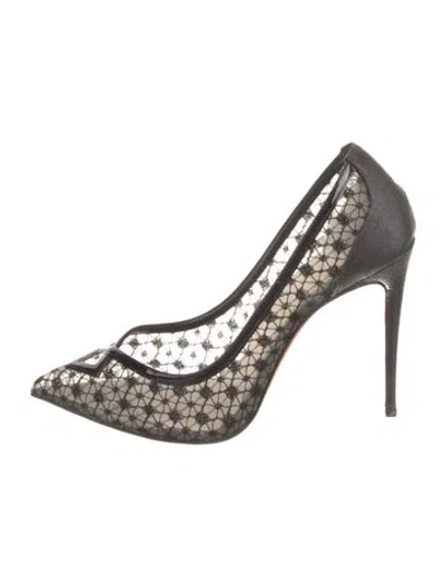 Pre-owned Christian Louboutin Mesh Pumps In Black