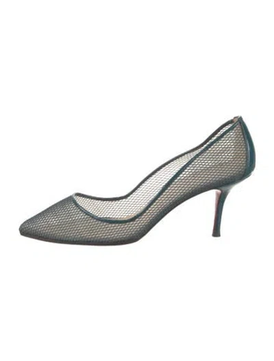 Pre-owned Christian Louboutin Mesh Pumps In Blue