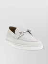 Christian Louboutin Metal Hardware Round Toe Rubber Sole Loafers