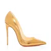 Christian Louboutin Kate Max Mirrored Leather Pumps In Gold