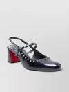 Christian Louboutin Mid Heel Pumps Studded Embellishments In Black