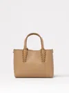 Christian Louboutin Beige Leather Cabata Small Tote Bag Women In Black