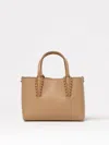 Christian Louboutin Beige Leather Cabata Small Tote Bag Women In Black